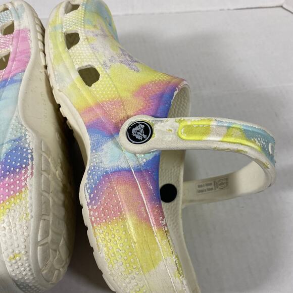 Crocs TieDye Pastel Colors Lightweight Comfort Clog Classic Croc Sz M 5 W 7 - Picture 9 of 12